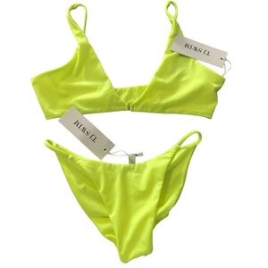 TJ Swim Neon Yellow Bikini Set - Women's Two-Piece